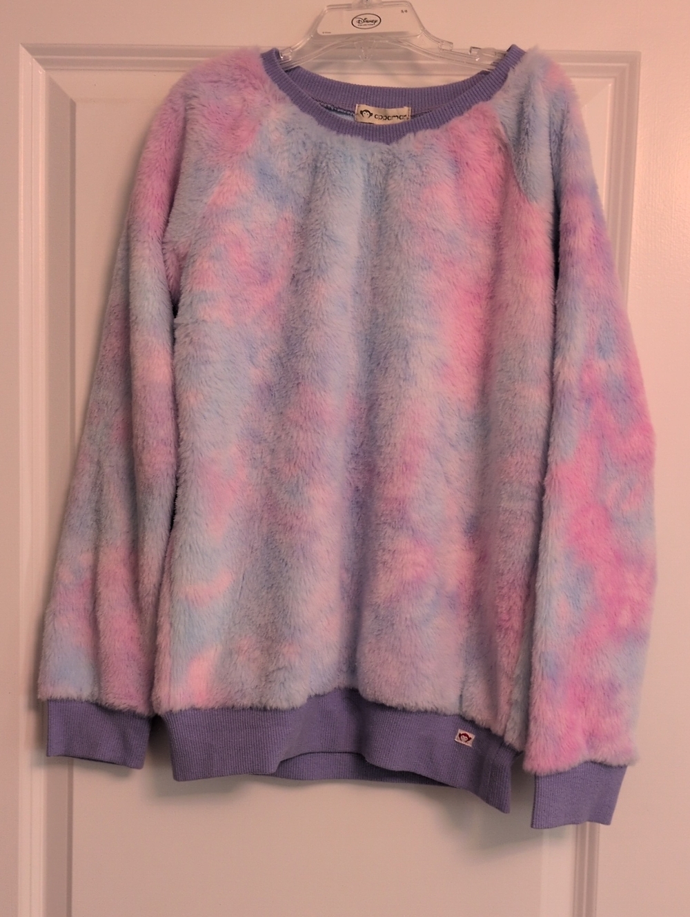 Appaman Pastel Tie-Dye Fuzzy Crewneck Sweater - Lavender, Pink & Light Blue